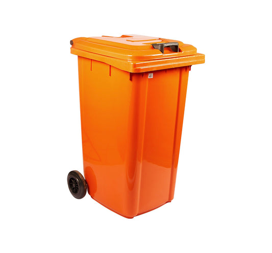 Mobile Refuse Bin 120Lt Orange (Paper Waste) by Other Brands  Commercial catering equipment