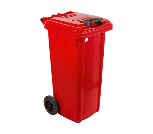 Mobile Refuse Bin 120Lt Red (Tin Cans) by Other Brands  Commercial catering equipment