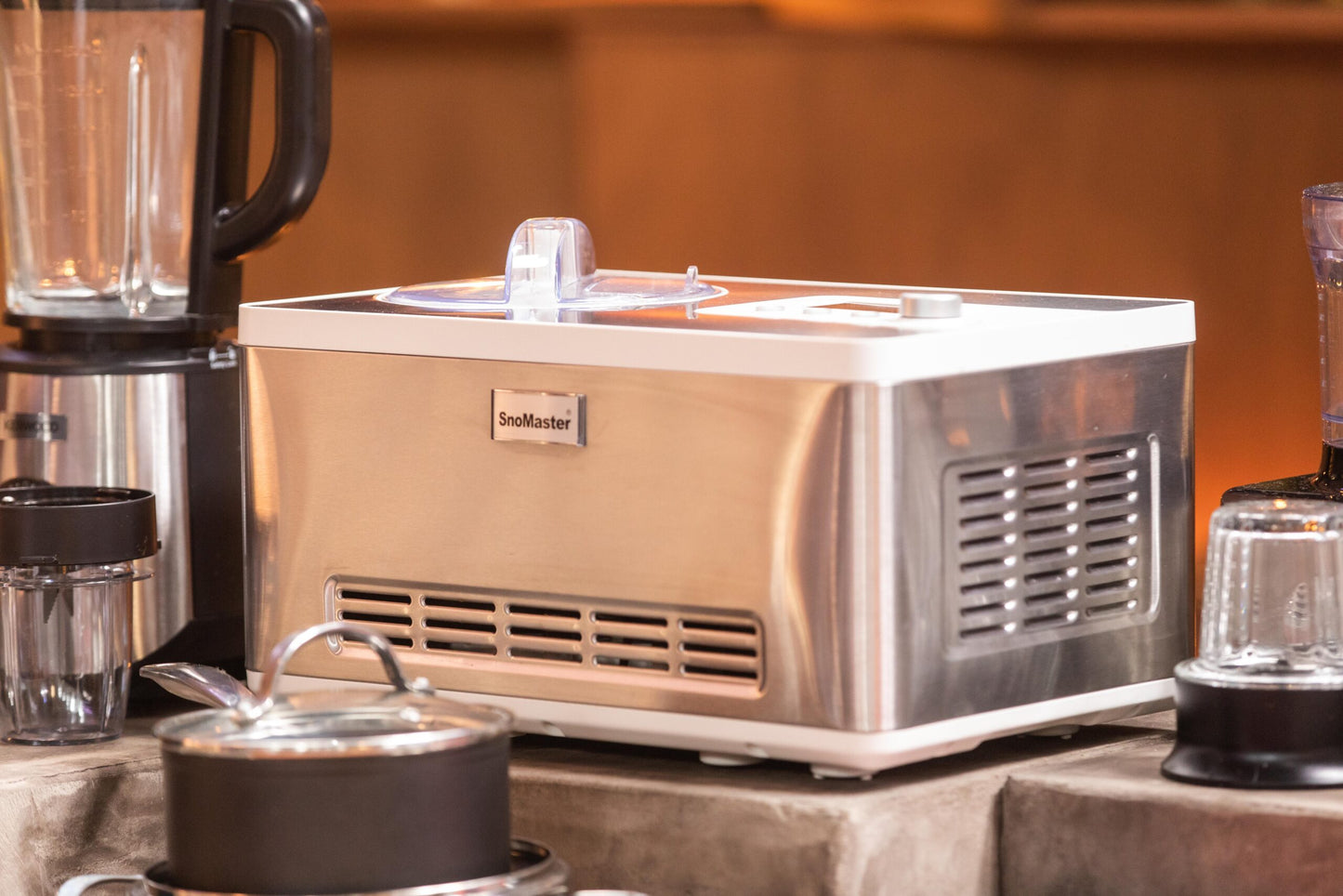 SnoMaster SMSP-2180 2L Automatic Ice Cream Maker – Stainless Steel