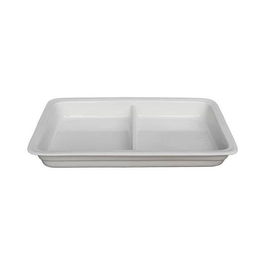 Global IFP1165 White Porcelain GN 1/1 Insert 65mm – Two Divisions