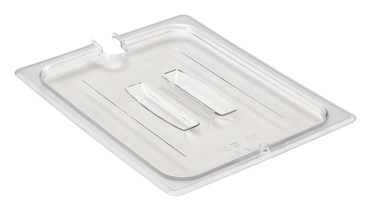 Cambro Polycarbonate Notched Lid with Handle -Clear (Fits 1/2 GN Pans) by Cambro  Commercial catering equipment