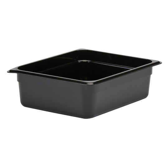Cambro GN Foodpan 1/2 Polycarbonate -Black (100mm Deep) by Cambro  Commercial catering equipment
