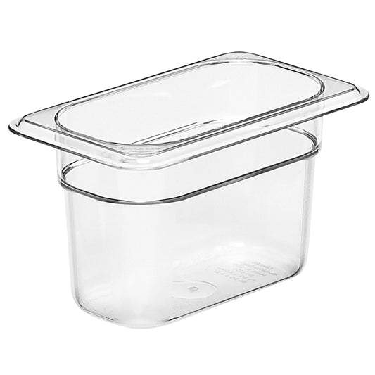 Cambro GN Foodpan 1/9 Polycarbonate -Clear (100mm Deep) by Cambro  Commercial catering equipment