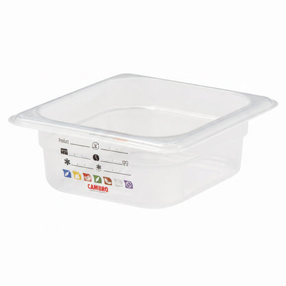 Cambro SafeTrak GN 1/6 Food Pan | 176 x 162mm | 65mm Deep