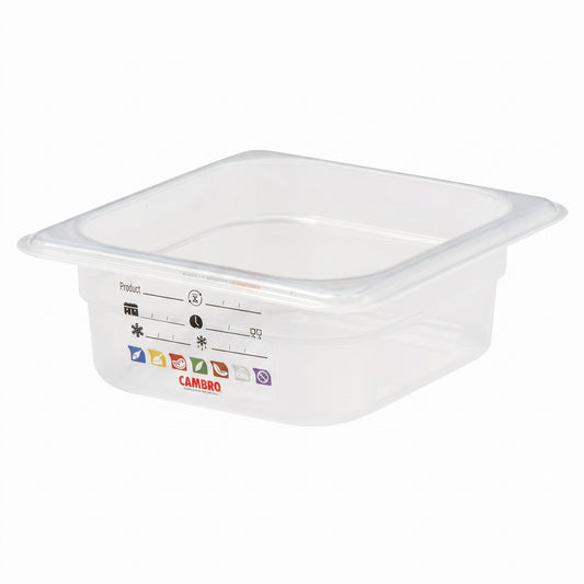 Cambro SafeTrak GN 1/6 Food Pan – 176 × 162mm – 65mm Deep
