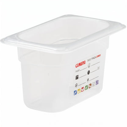 Cambro SafeTrak GN 1/9 Food Pan | 176 x 108mm | 100mm Deep