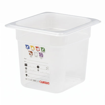 Cambro SafeTrak GN 1/6 Food Pan | 176 x 162mm | 150mm Deep