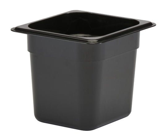 Cambro GN Foodpan 1/6 Polycarbonate -Black (150mm Deep) by Cambro  Commercial catering equipment