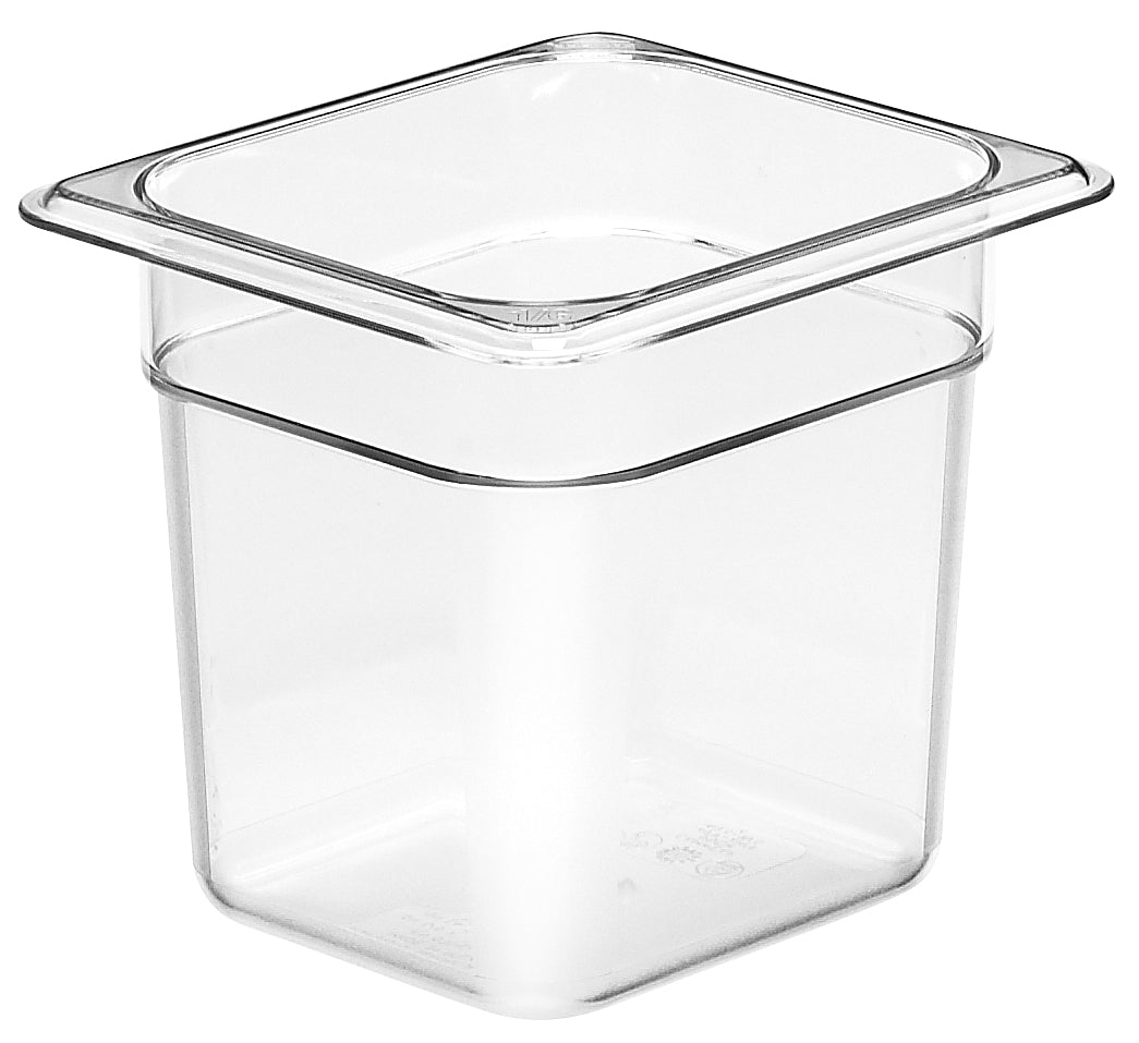 Cambro GN Foodpan 1/6 Polycarbonate -Clear (150mm Deep) by Cambro  Commercial catering equipment