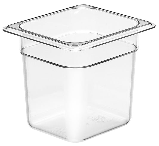 Cambro GN Foodpan 1/6 Polycarbonate -Clear (150mm Deep) by Cambro  Commercial catering equipment
