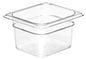 Cambro GN Foodpan 1/6 Polycarbonate -Clear (100mm Deep) by Cambro  Commercial catering equipment