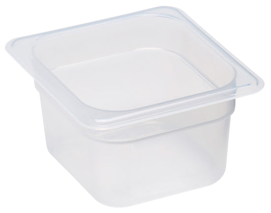 Cambro GN Foodpan 1/6 Polypropylene -Translucent (100mm Deep) by Cambro  Commercial catering equipment