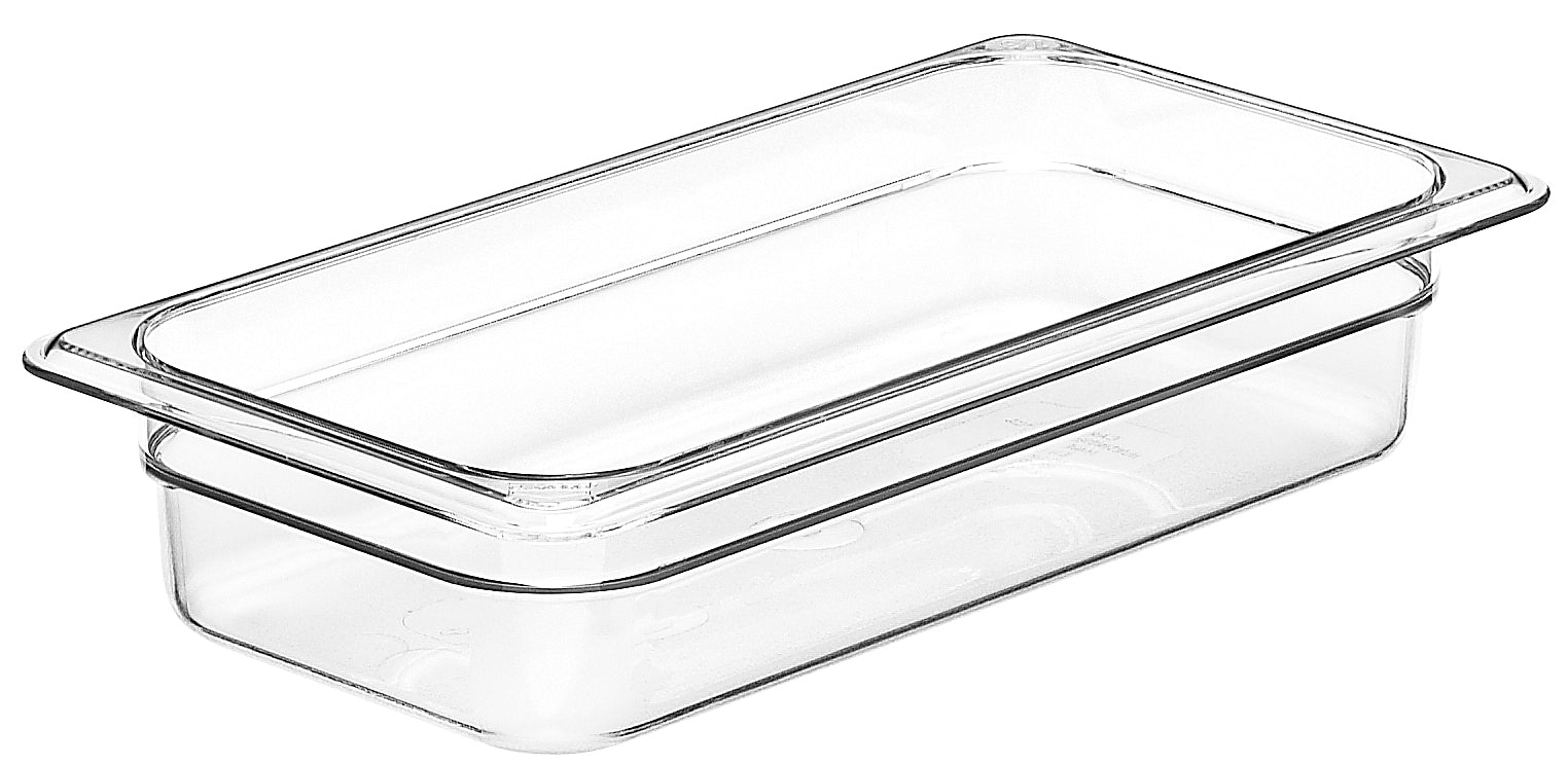 Cambro GN Foodpan 1/3 Polycarbonate -Clear (65mm Deep) by Cambro  Commercial catering equipment