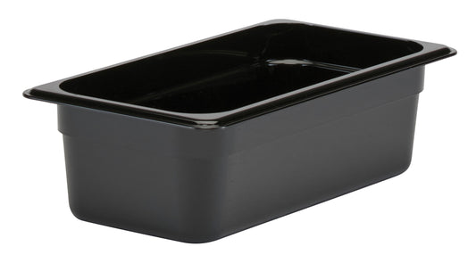 Cambro GN Foodpan 1/3 Polycarbonate -Black (100mm Deep) by Cambro  Commercial catering equipment