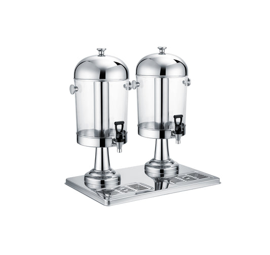 Global Juice Dispenser S/Steel 8Lt x 2 (2 Bowl) by Global  Commercial catering equipment