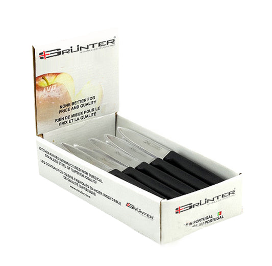 Grunter Paring Knife Set -100mm Black Handle (20 Piece)