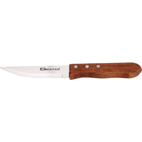 Grunter Steak Knife Deluxe Broad Blade -Wooden Handle