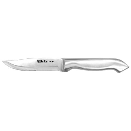 Grunter Steak Knife Broad Blade -Steel Handle