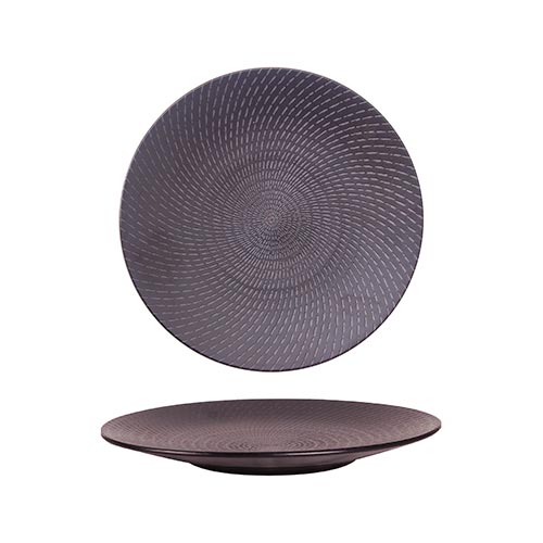 Luzerne Black Swirl Round Coupe Plate 23.5cm (24 Pack) by Luzerne  Commercial catering equipment