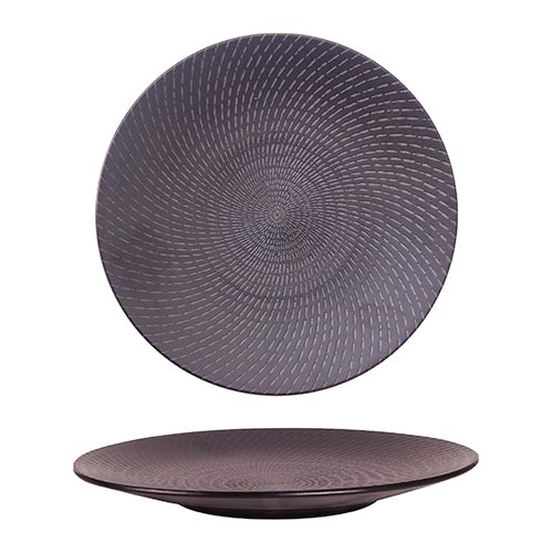 Luzerne Black Swirl Round Coupe Plate 31cm (12 Pack) by Luzerne  Commercial catering equipment