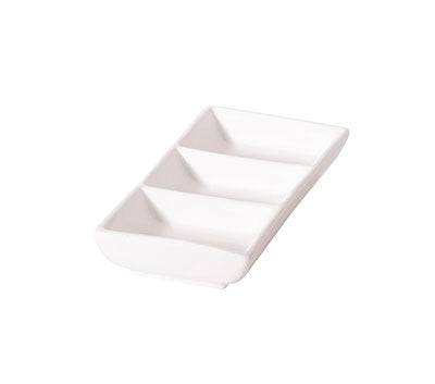 Luzerne Rectangle 3-Compartment Dish 12cm (24 Pack) by Luzerne  Commercial catering equipment