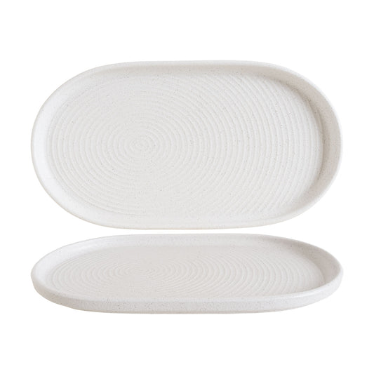 Bonna LRARPL33OV Ripple Liora Oval Walled Plate 33 × 18cm (Pack of 6)