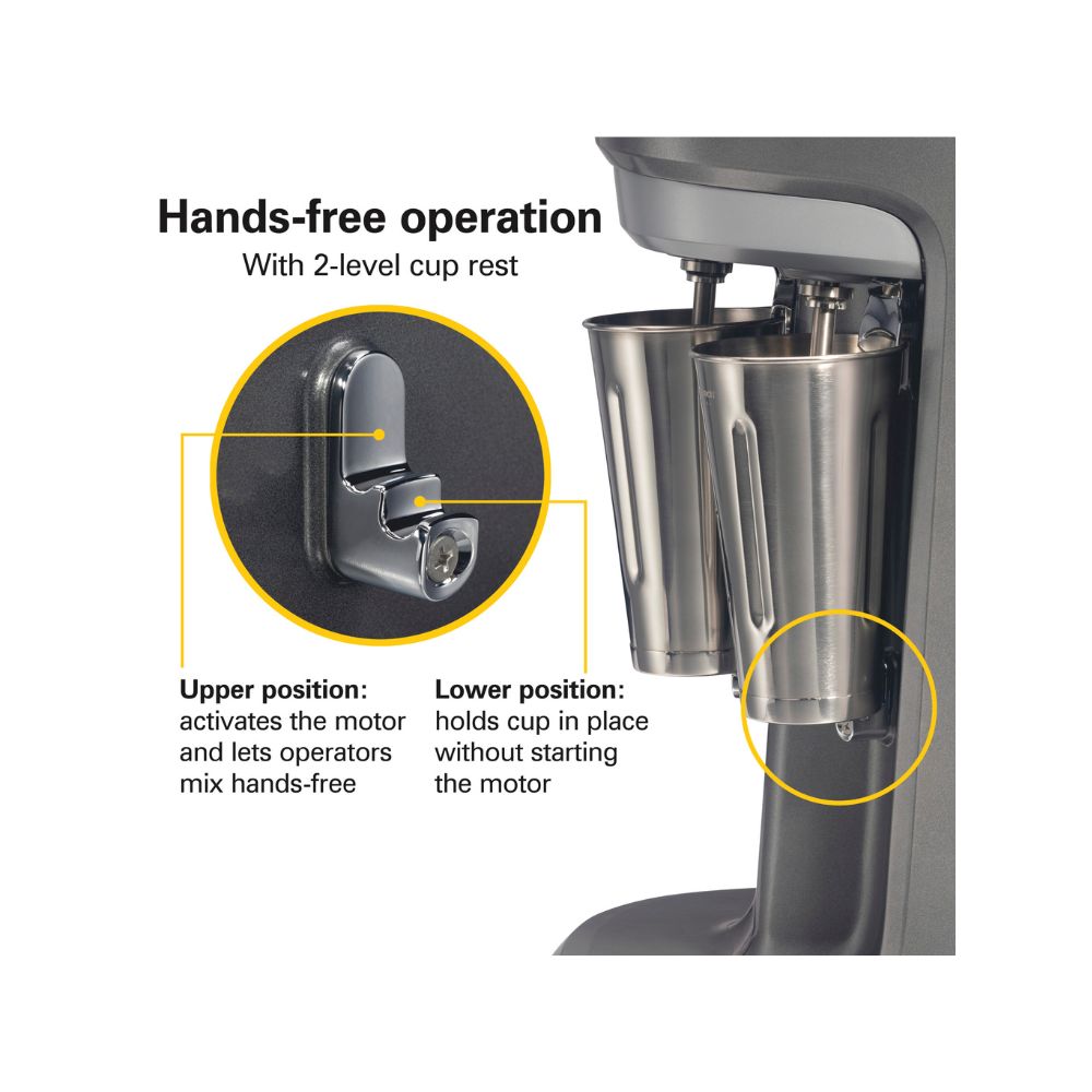 Hamilton Beach HMD400R Triple-Spindle Commercial Milkshake Mixer