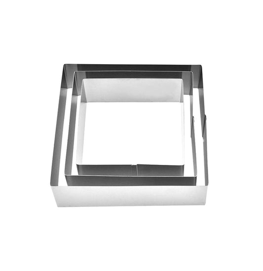 Cater Ace Mousse Rings Square Stainless Steel (3-Piece Set) by Cater Ace  Commercial catering equipment
