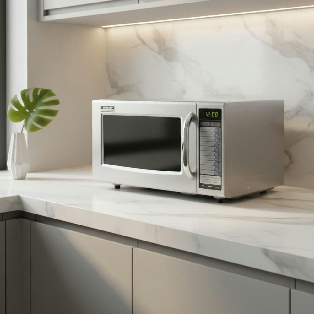 Sharp Semi-Commercial Microwave - 1000W, 28L, Stainless Steel