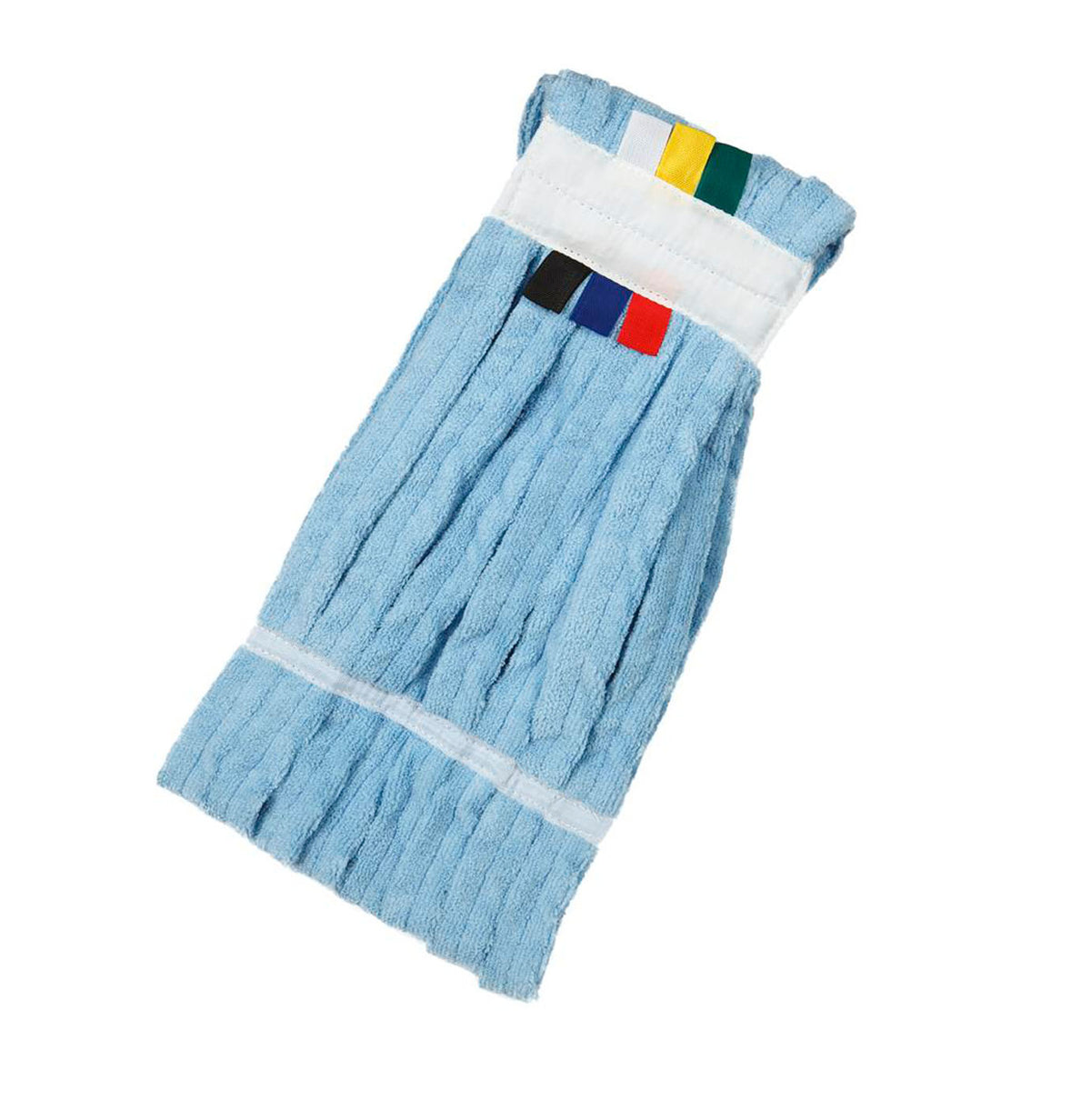 Blue Microfibre Fan Mop Head with Colour Tags — supplier product image