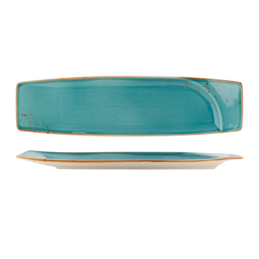 Fortis Fynbos Atlantic Blue Oblong Slim Plate 38cm x 10cm (6 Pack) by Fortis  Commercial catering equipment