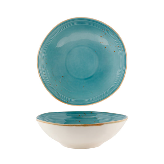 Fortis Fynbos Atlantic Blue Organic Round Bowl 25.8cm x 8cm (4 Pack) by Fortis  Commercial catering equipment