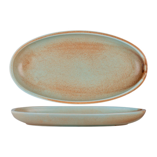 Fortis Fynbos Brushed Sand Oval Plate 30.5cm x 16.5cm x 3cm (4 Pack) by Fortis  Commercial catering equipment