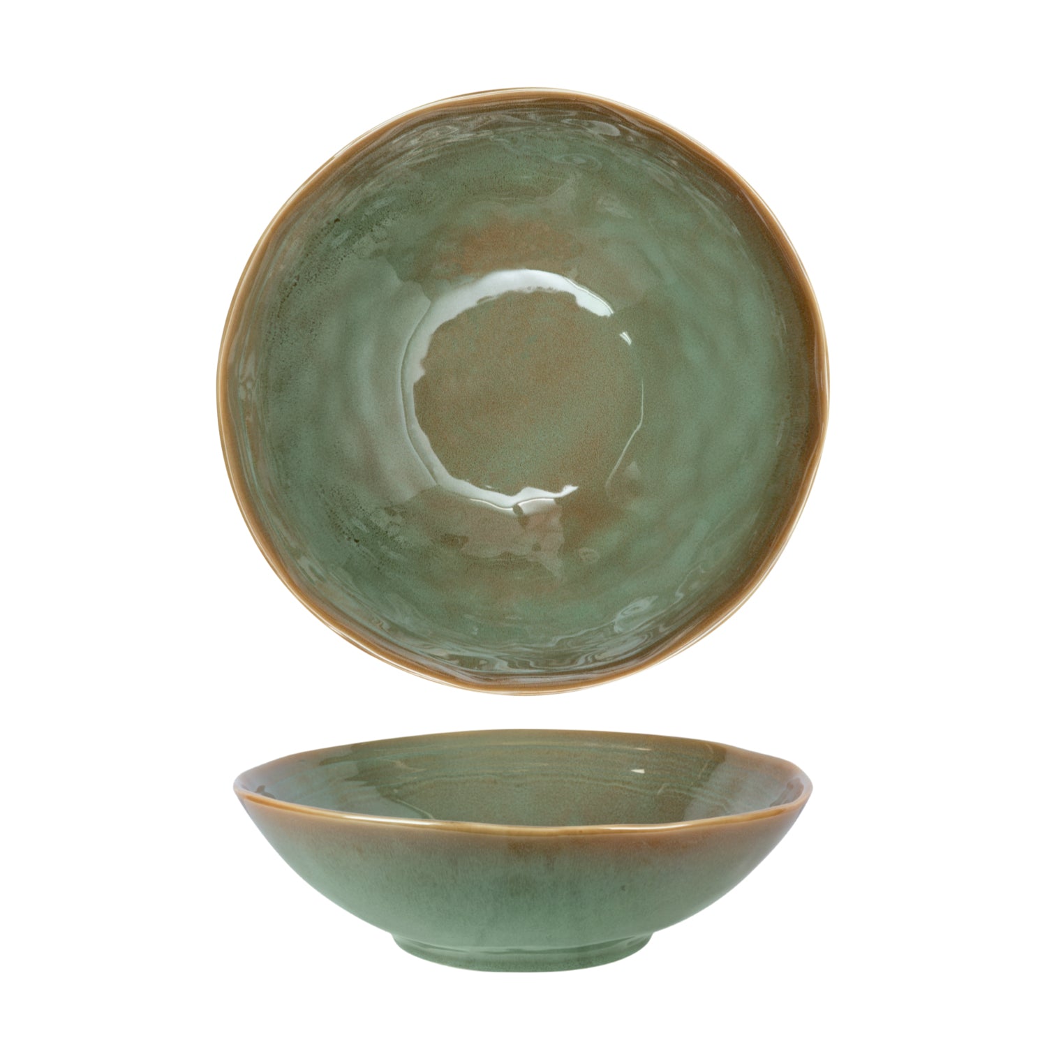 Fortis Fynbos Aloe Green Organic Round Bowl 24.8cm x 8cm (4 Pack) by Fortis  Commercial catering equipment