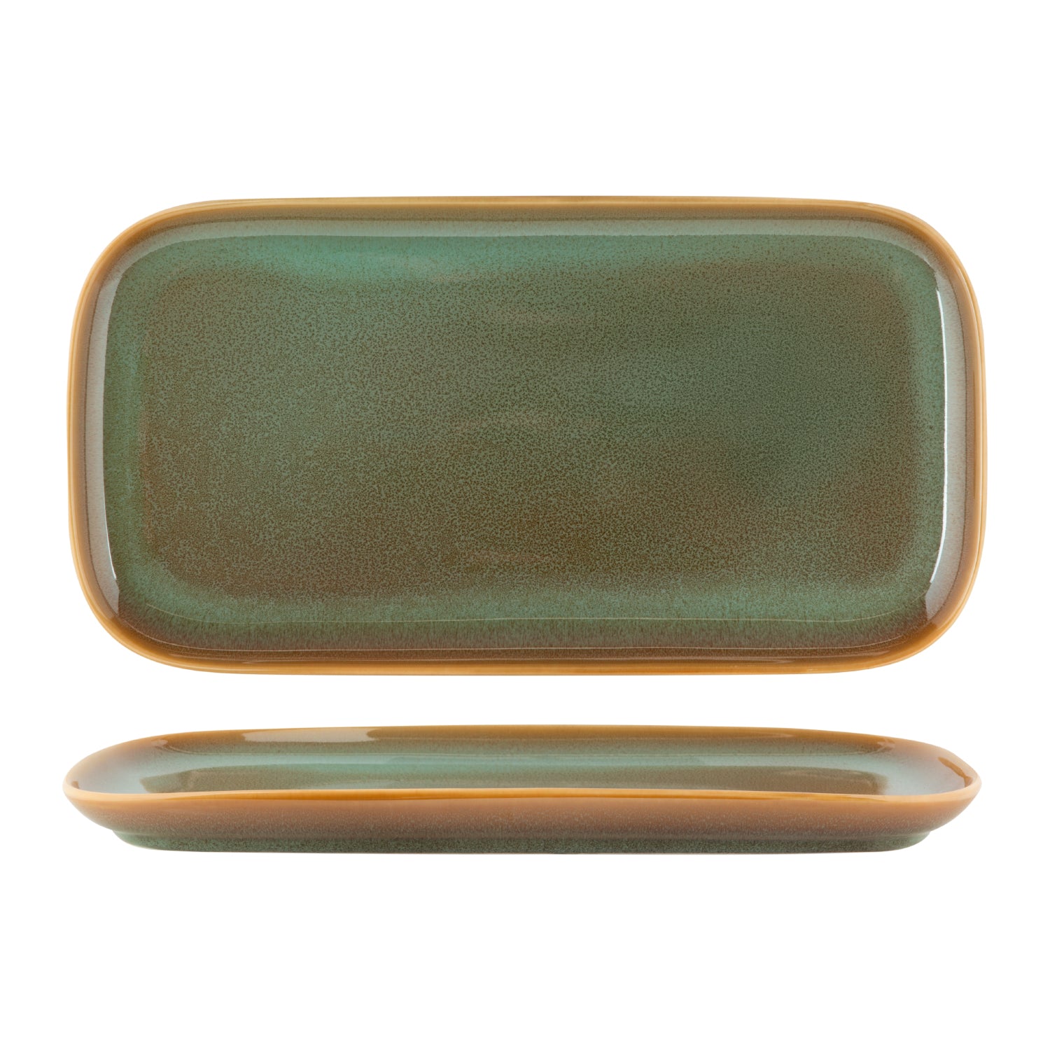 Fortis Fynbos Aloe Green Rectangular Plate 45cm (3 Pack) by Fortis  Commercial catering equipment