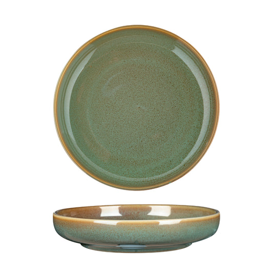 Fortis Fynbos Aloe Green Round Deep Coupe Plate 17cm (6 Pack) by Fortis  Commercial catering equipment