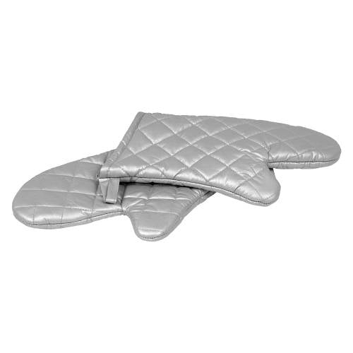 Pavoni Oven Mitt Silicone Coated (Silver, 330mm, Pair) by Pavoni  Commercial catering equipment