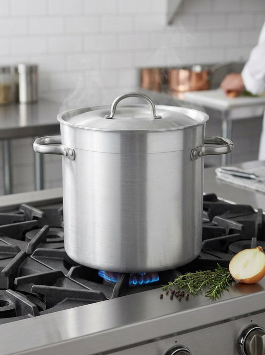Pujadas 25L Aluminium Stock Pot with Lid | 320 x 320mm