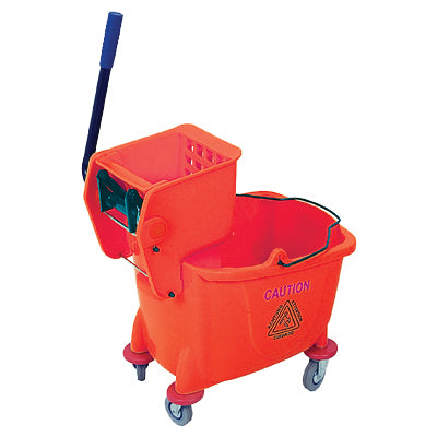 Plastic Bucket & Wringer - Red - 36Lt