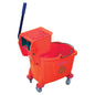 Plastic Bucket & Wringer - Red - 36Lt