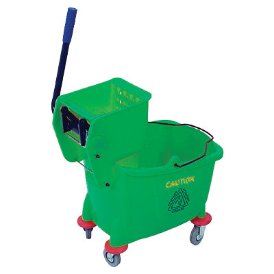 Plastic Bucket & Wringer - Green - 36Lt