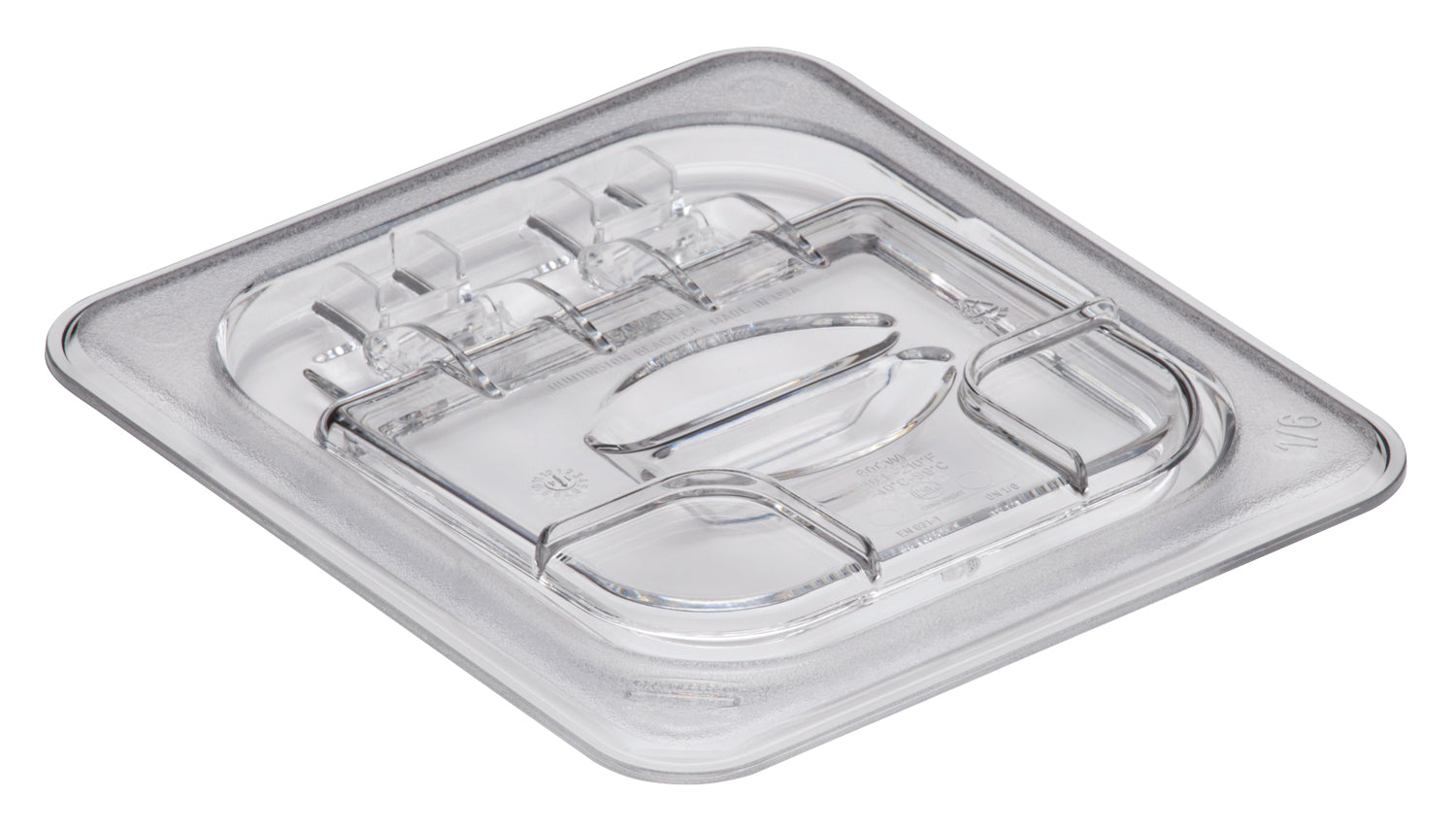 Cambro Polycarbonate Hinged Flip Lid - Clear - For 1/6 Pans by Cambro  GN Pan Lid for commercial kitchens
