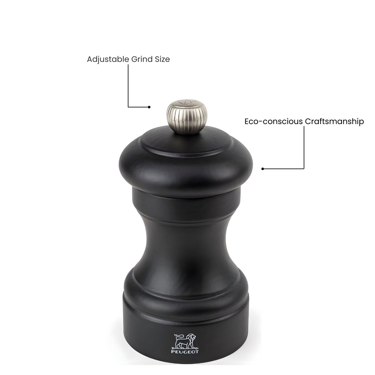 Peugeot Bistro Pepper Mill 10cm Matt Black (Pack of 6)