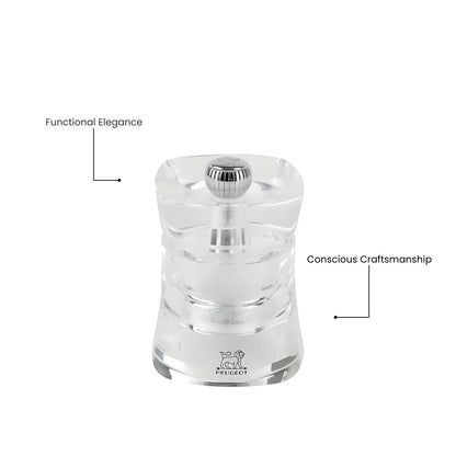 Peugeot Baltic Acrylic Salt Mill 8cm (Pack of 6)