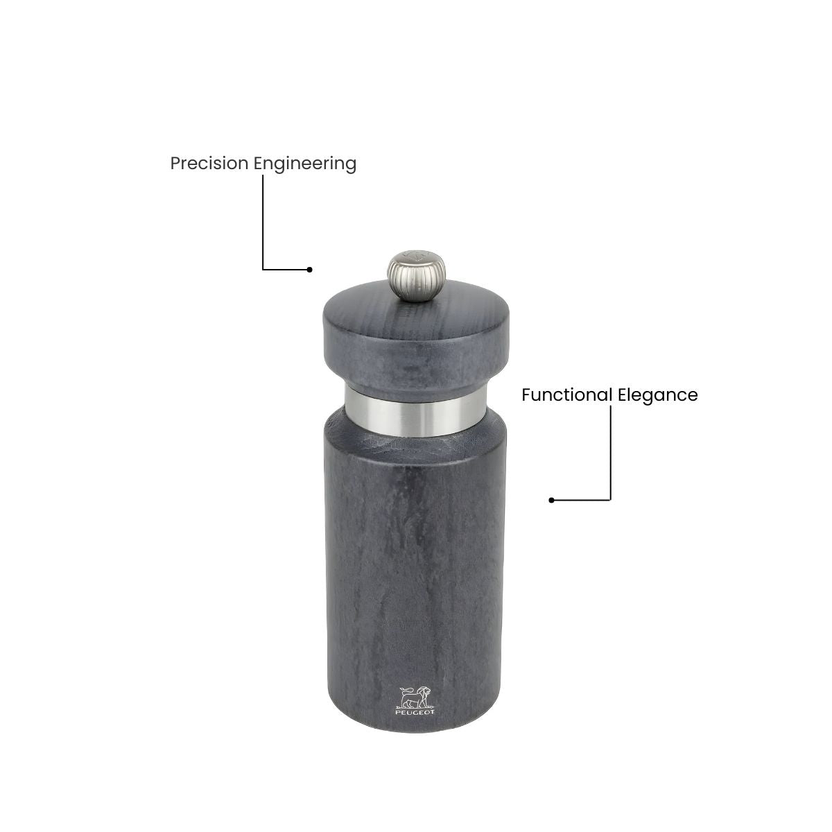 Peugeot Royan Salt Mill 14cm Grey (Pack of 6)