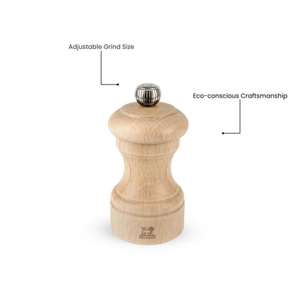 Peugeot Bistro Pepper Mill 10cm Natural (Pack of 6)