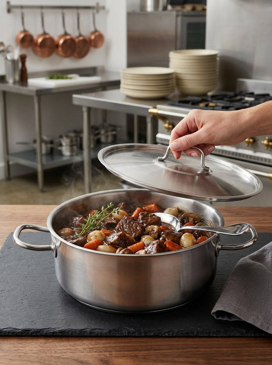 Pujadas Inox Pro 6L Stainless Steel Casserole Pot with Lid