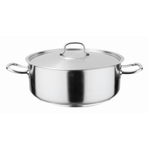 Low Casserole Pot - Stainless Steel - 4 Litre