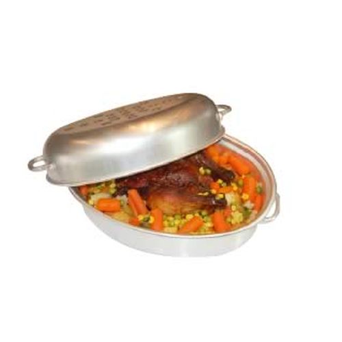 Oval Roaster - Aluminium - Large - 240 x 360 x 180mm by Other Brands  Roaster for commercial kitchens
