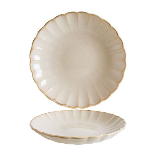 Bonna East Sand 25cm Coupe Scalloped Plate – Pack of 6